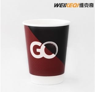 广东双层咖啡杯+盖